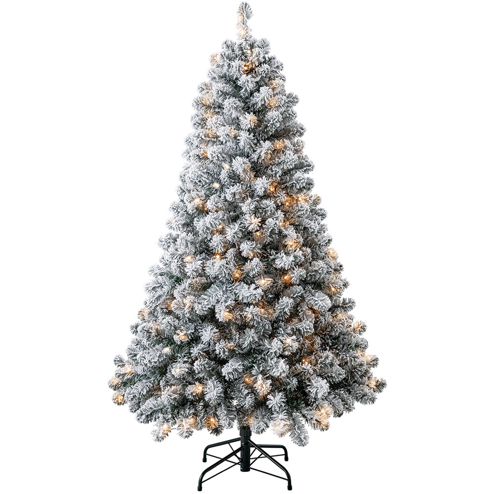 Evergreen Classics Snowy Oxford Pine Pre-Lit Artificial Christmas Tree 6ft Image 3
