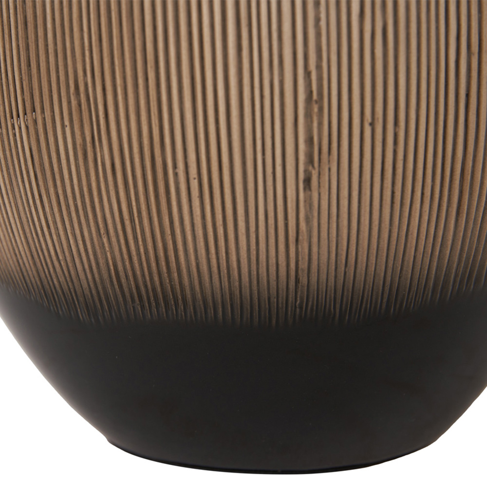 Pacific Lifestyle Greta Brown and Black Textured Ceramic Table Lamp Image 4
