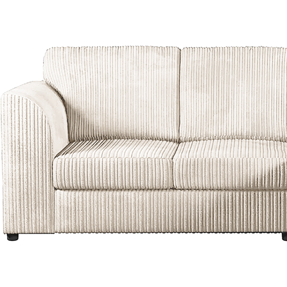 Luxor 4 Seater Cream Jumbo Cord Full Back Right Hand L Shape Corner Sofa Image 4