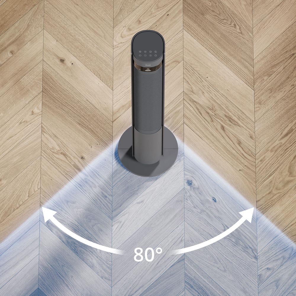 Duux Elevate Grey Smart Tower Fan with Remote Control 43 inch Image 7