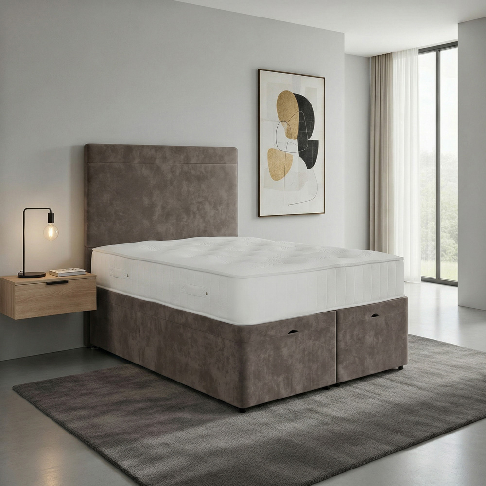 DS Living Muse Double Grey Divan Bed Image 5