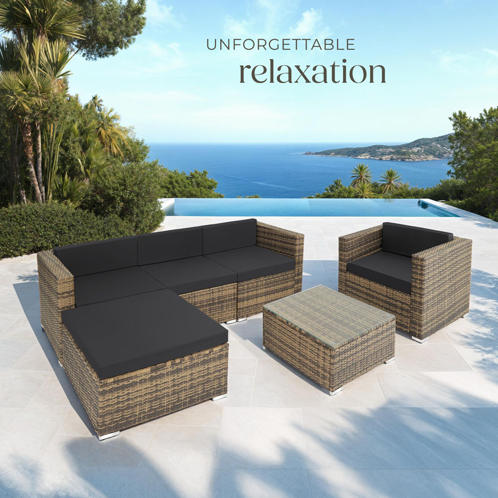 tectake Milan Nature Garden Furniture Set Image 8