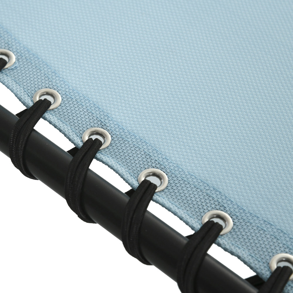 Outsunny Baby Blue Foldable Cot Sun Lounger Image 3