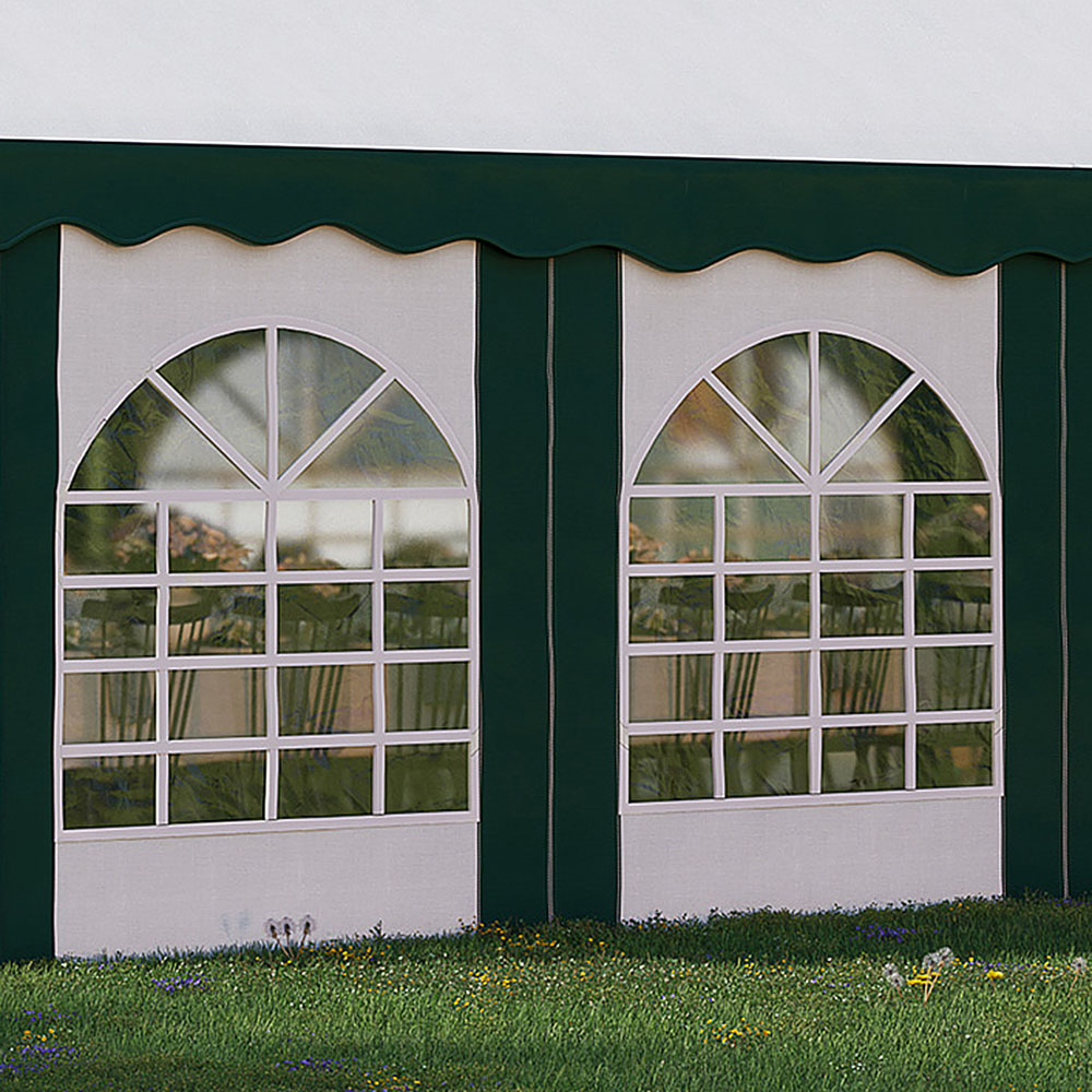 8x4m Gazebo White and Green Image 4