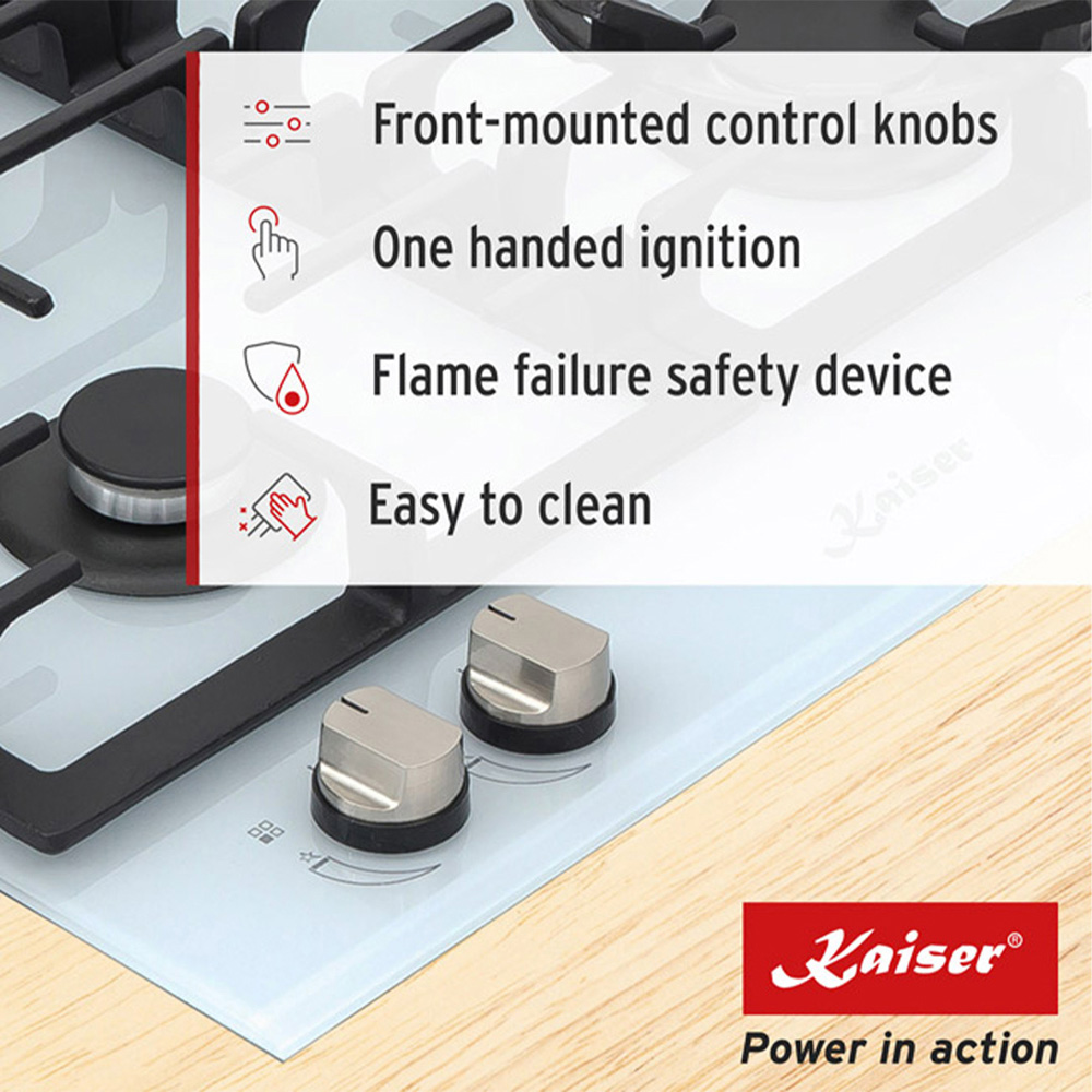 Kaiser Grand Chef White Turbo Gas Hob Image 4