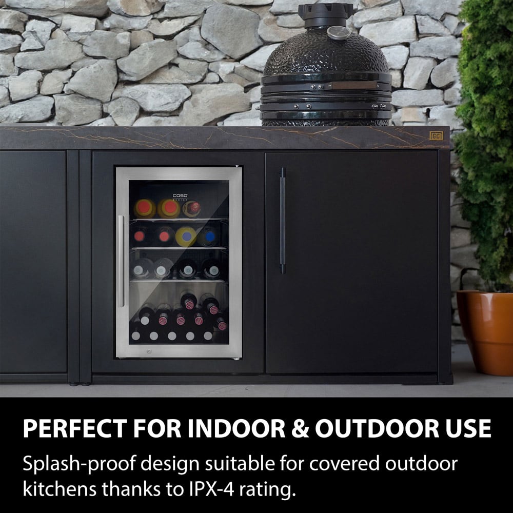CASO Design 700 Stainless Steel BBQ Wine Cooler with Right Hinge 63L Image 2