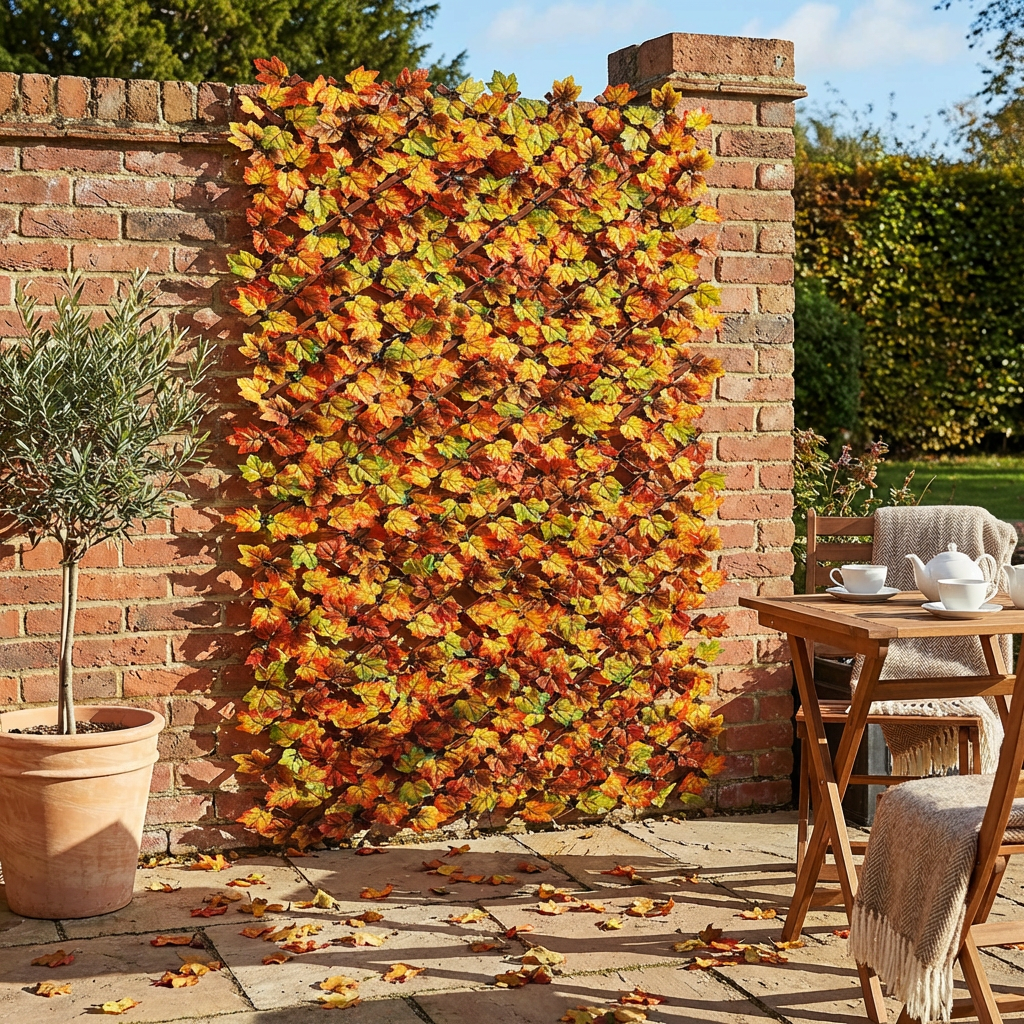 Autumn Leaf Fence Multicolour Image 2