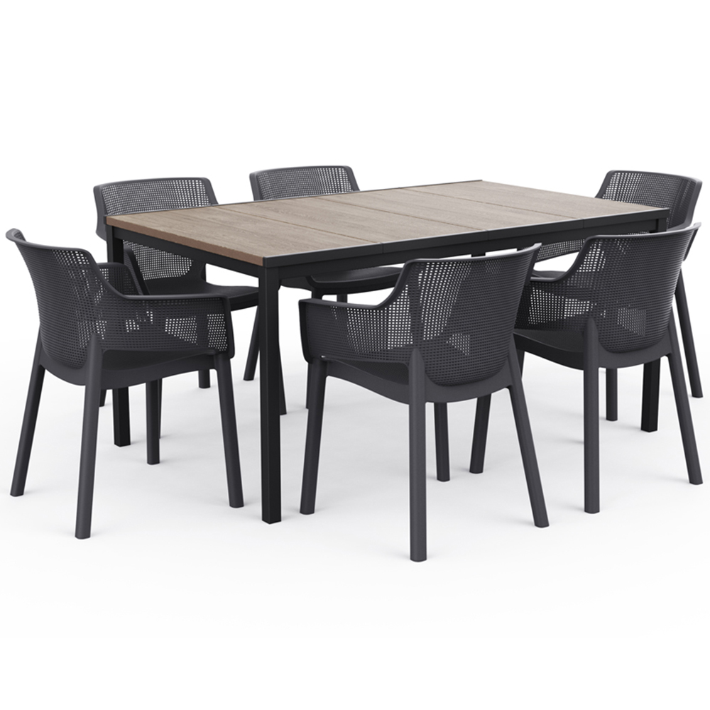 Keter Porto Elisa 6 Seater Garden Dining Set Image 2