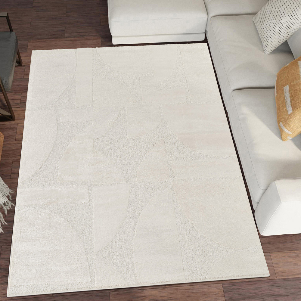 Desire Rugs Hamilton Cream Abstract Motif Rug 80 x 150cm Image 2