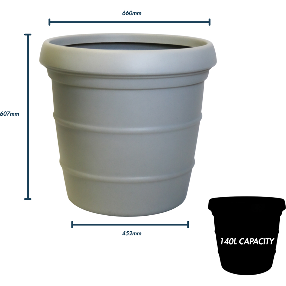 Trifibre Kesington Concrete Planter 60 x 45cm Image 7