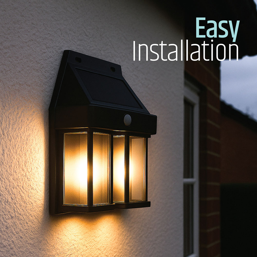 Gardenkraft Solar Sensor Garden Wall Light Image 6