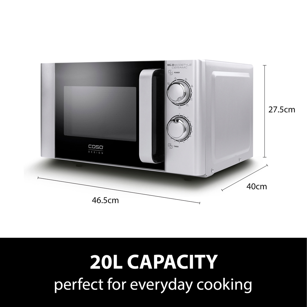 CASO Design MG20 Ecostyle Ceramic 20L Microwave with Grill Image 8