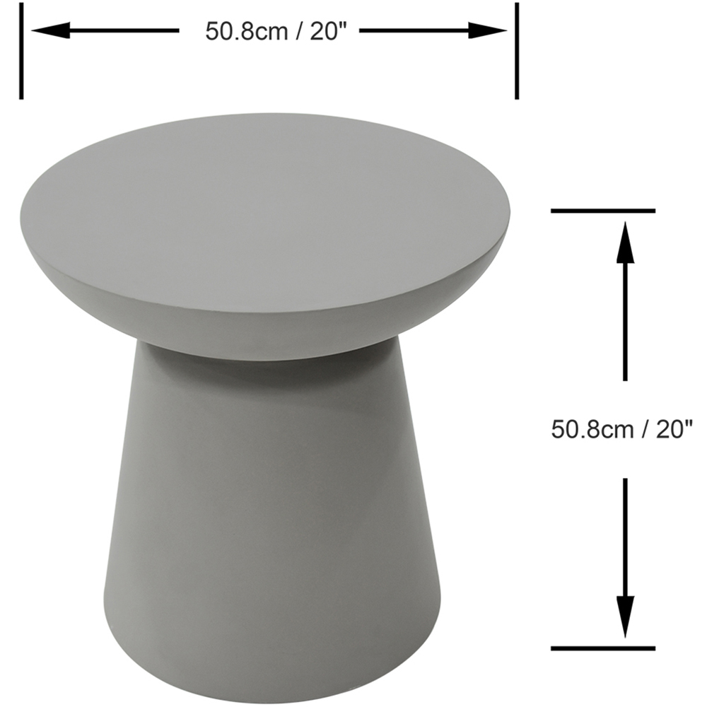 Elementi Kylix Space Grey GRC Side Table Image 6