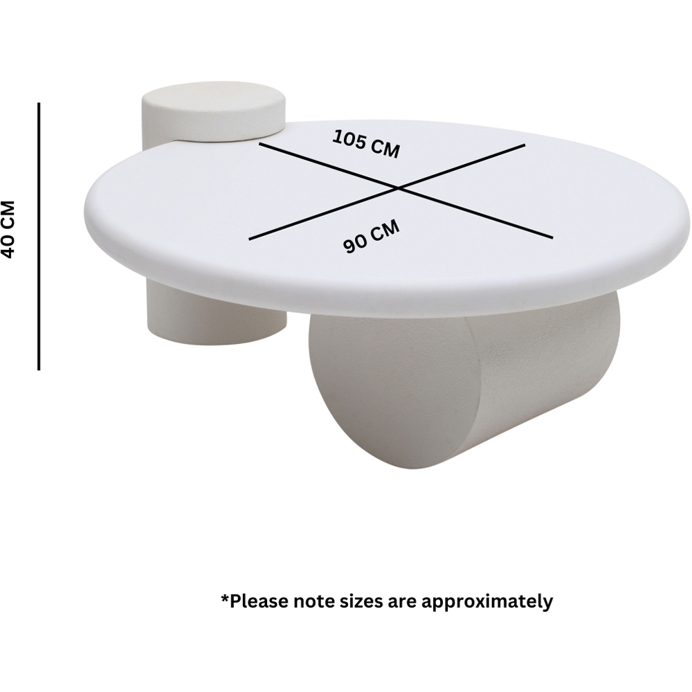 IH Design Udaipur White Abstract Coffee Table Image 7