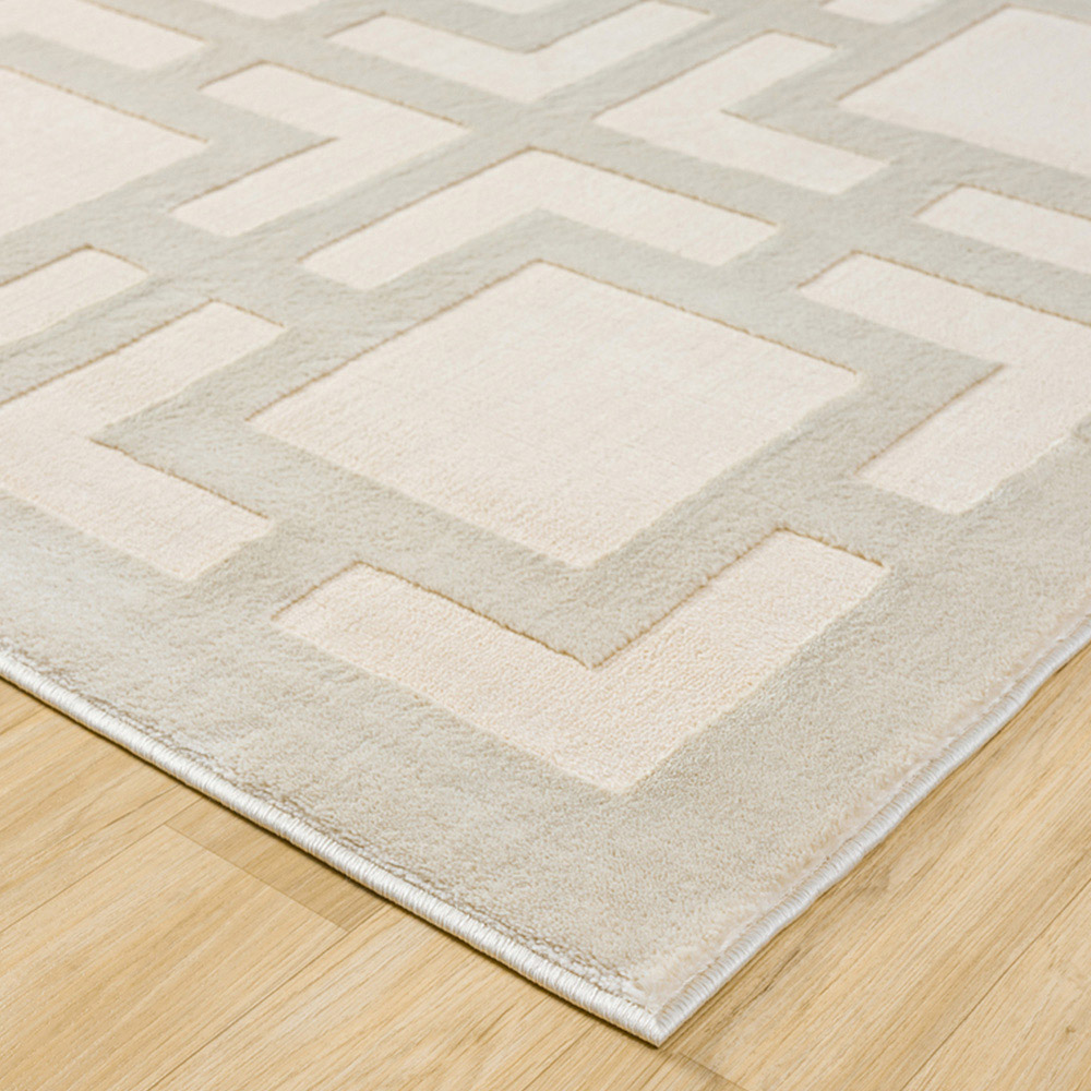 Desire Rugs Vellure Cream Metallic Sheen Maze Design Rug 160 x 230cm Image 3