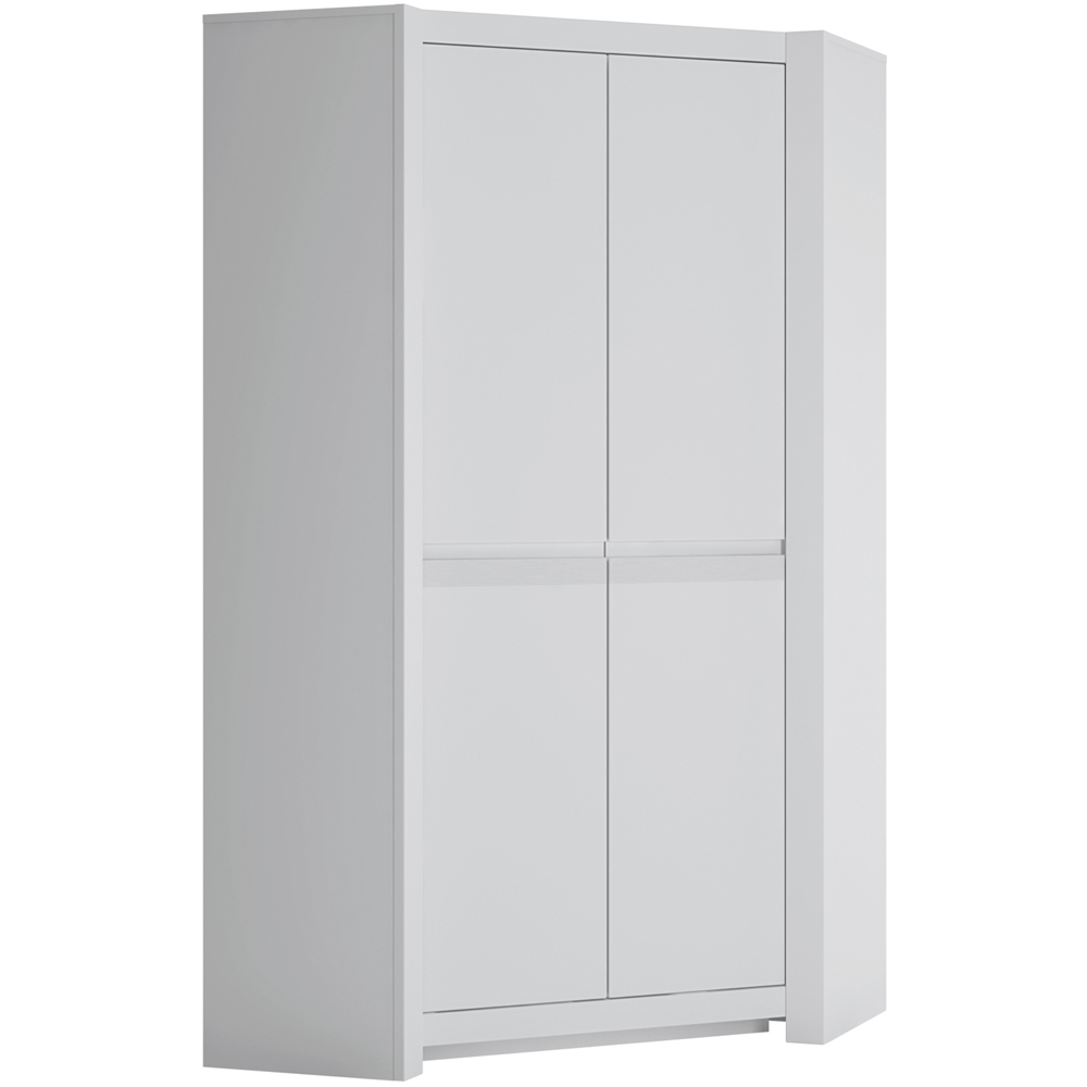 Florence Novi 2 Door Alpine White Corner Wardrobe Image 2