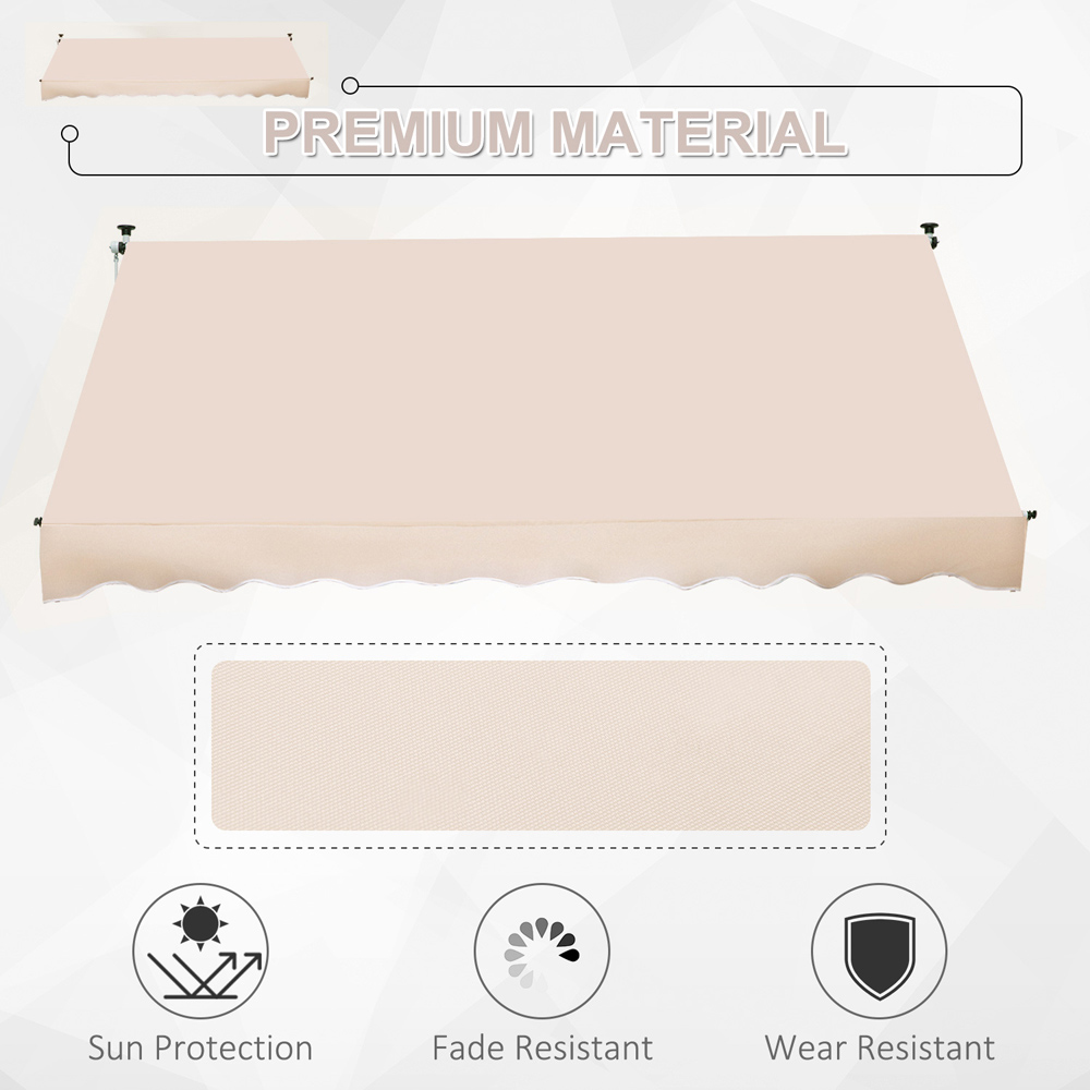 Outsunny Beige Retractable Awning 3 x 1.5m Image 7