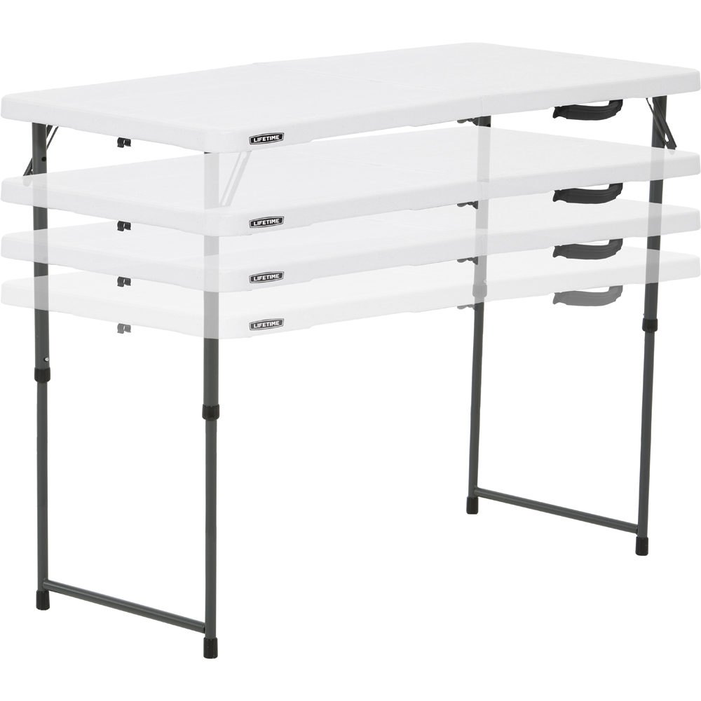 Lifetime Products Height Adjustable Fold In Half Light Commercial Table Image 3