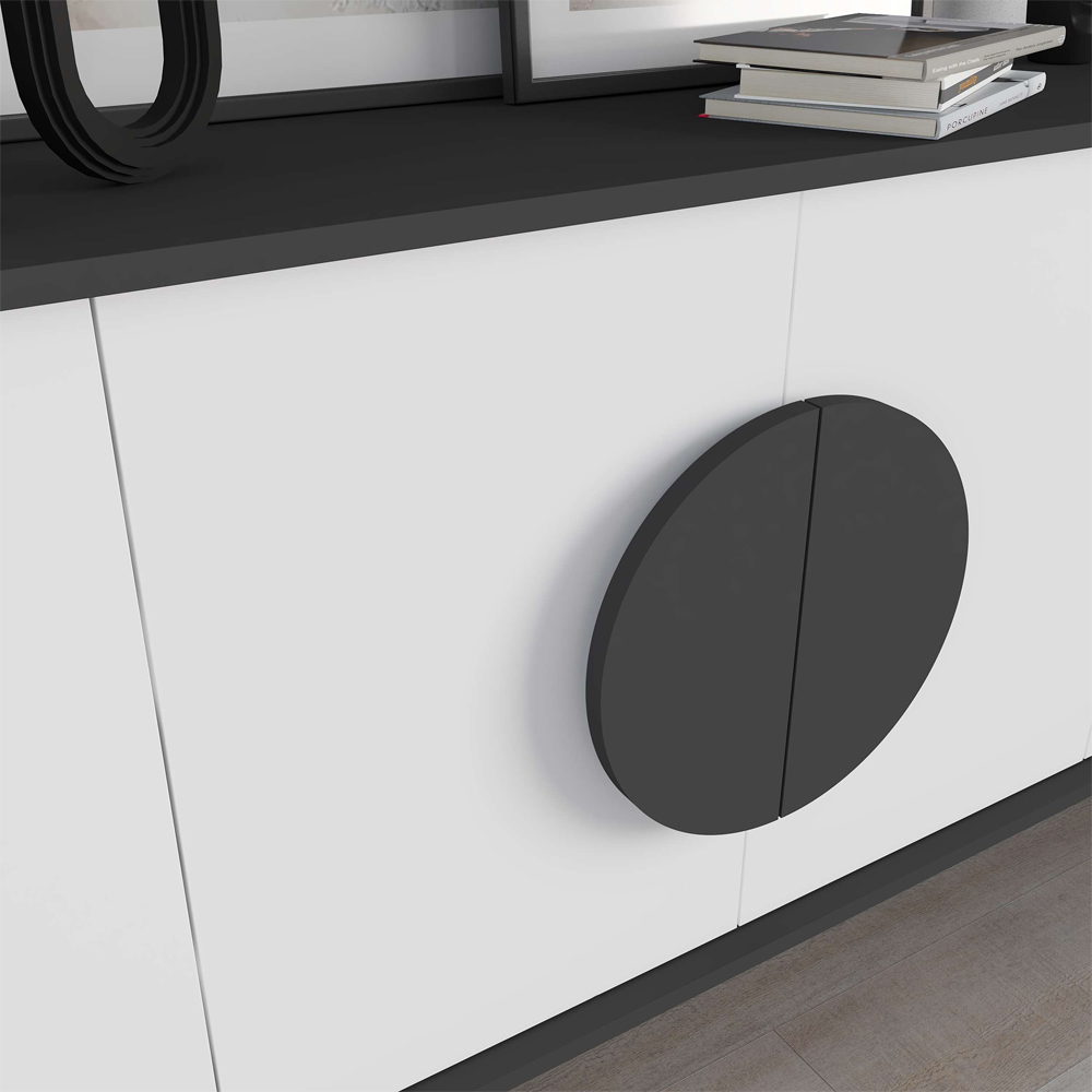 Decortie Gora Anthracite and White Console Sideboard Image 3