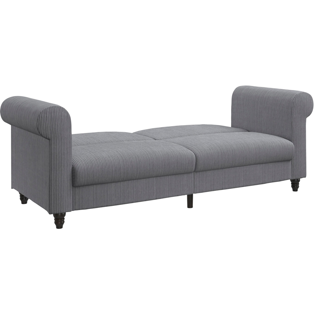 Dorel Felix 3 Seater Grey Corduroy Sofa Bed Image 4