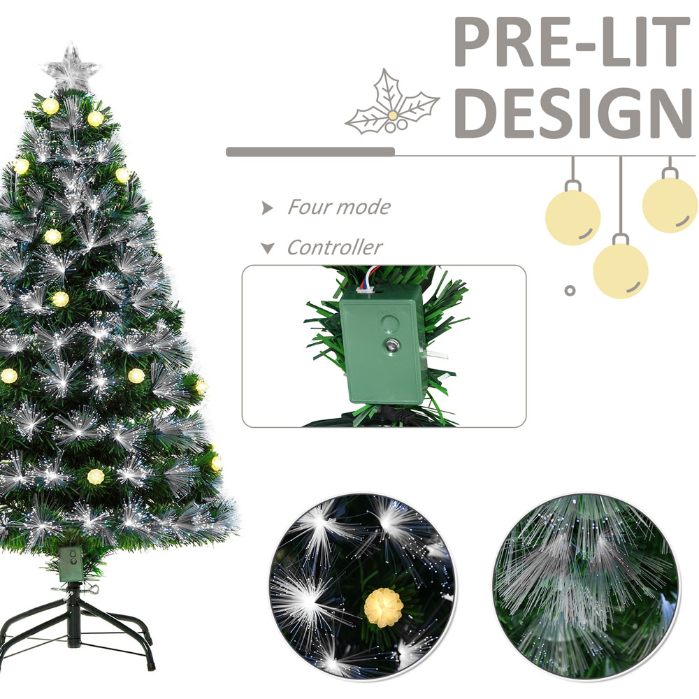 Everglow Pre-Lit Full Bodied Green Artificial Christmas Tree 4ft Image 6