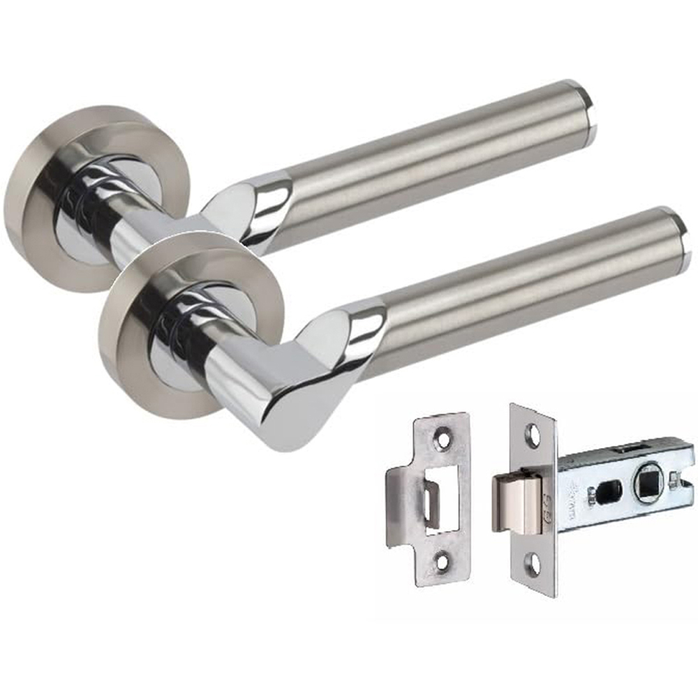 Golden Grace Satin Nickel Polished Chrome Titan Handle Pair 52mm 5 Pack Image 2