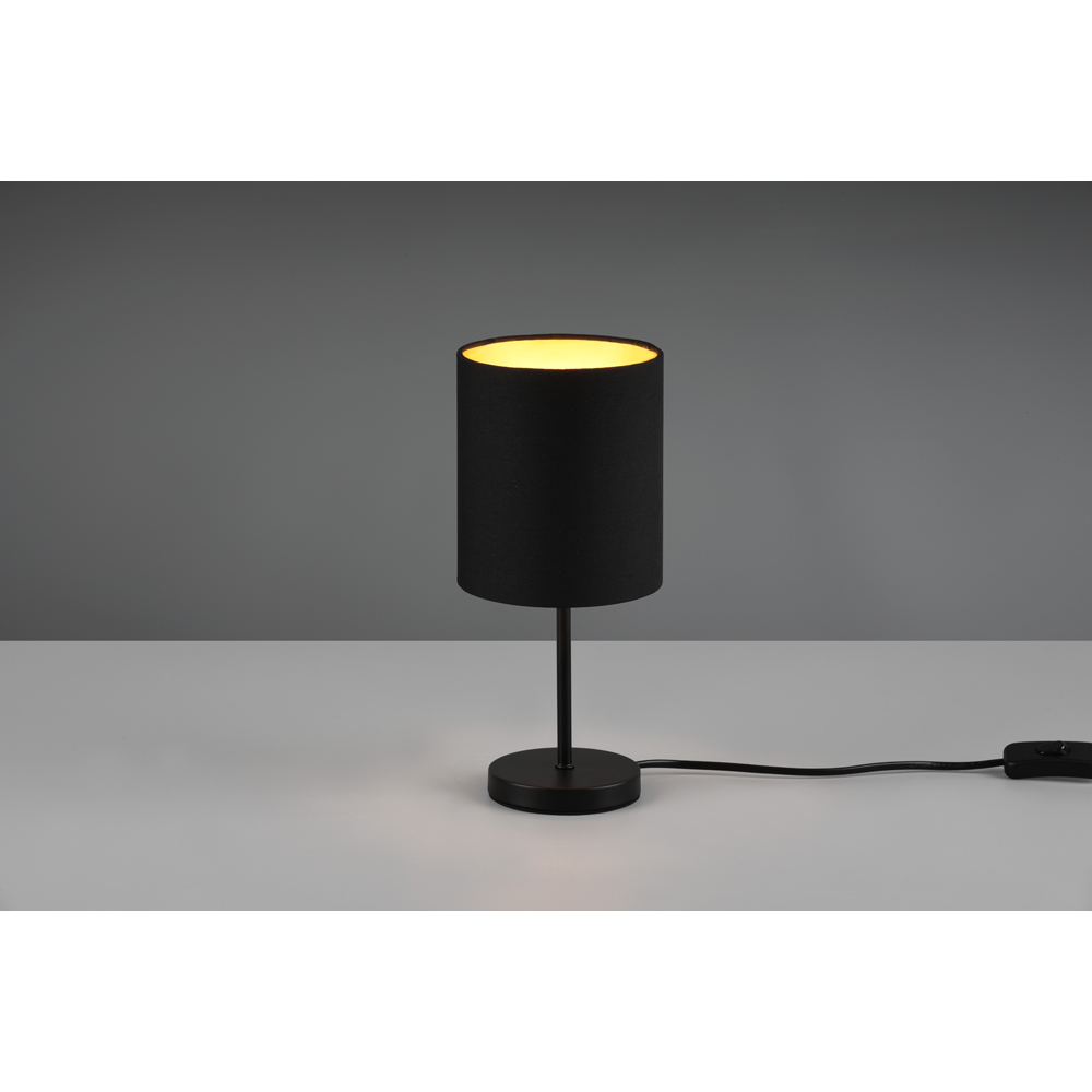 TRIO Jerry Matt Black Table Lamp Image 2