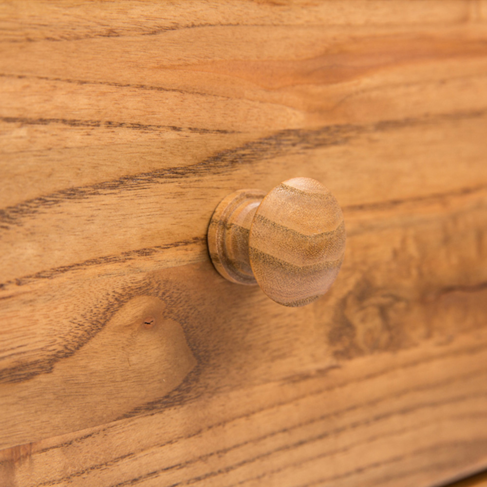 Cabinet Bits Trivento 6 Drawer Brown Wood Knob Chest of Drawers Image 7