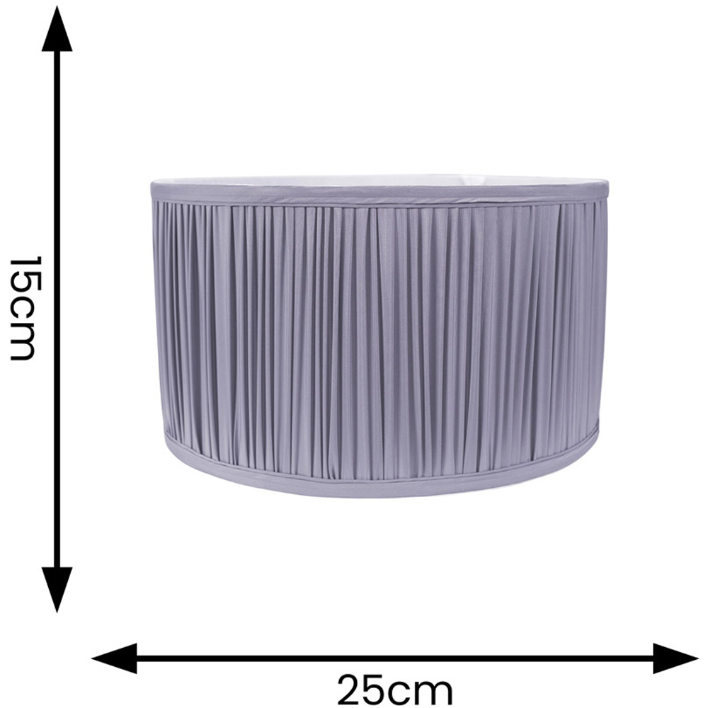 ValueLights Jess Powder Blue Ruched Pleated Small Drum Lamp Shade Image 4