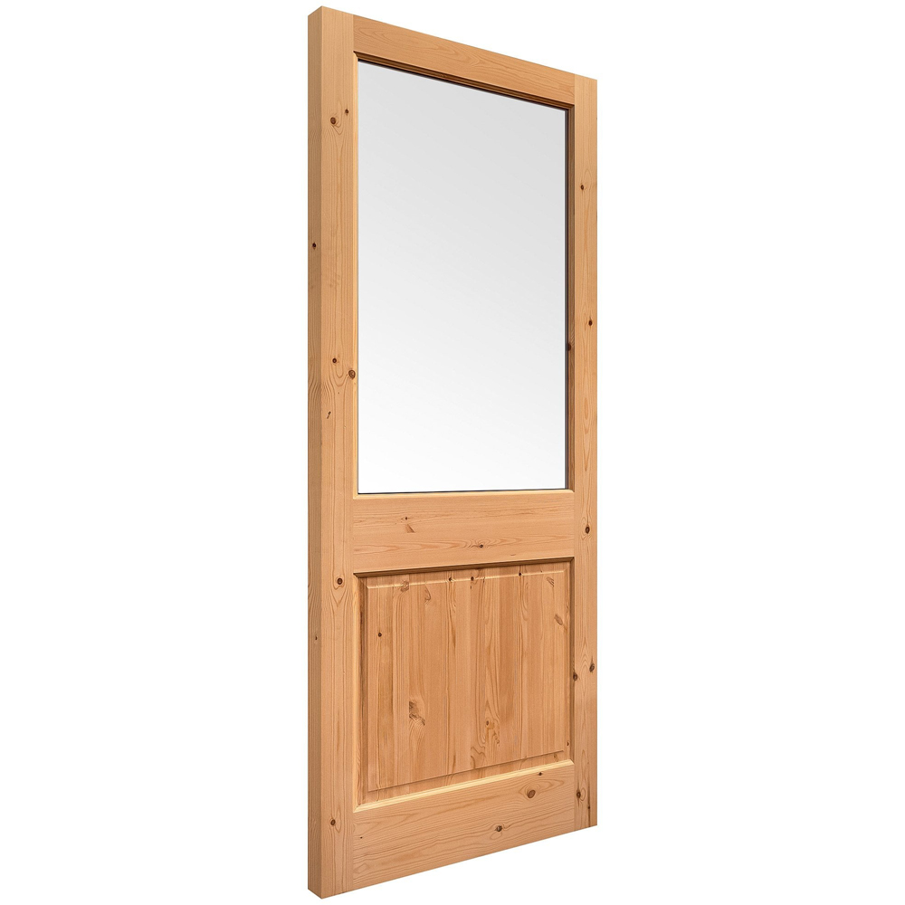 Pine 2XG 1 Panel Clear Glass Double Glazed External Door 1981 x 838 x 44mm Image 3