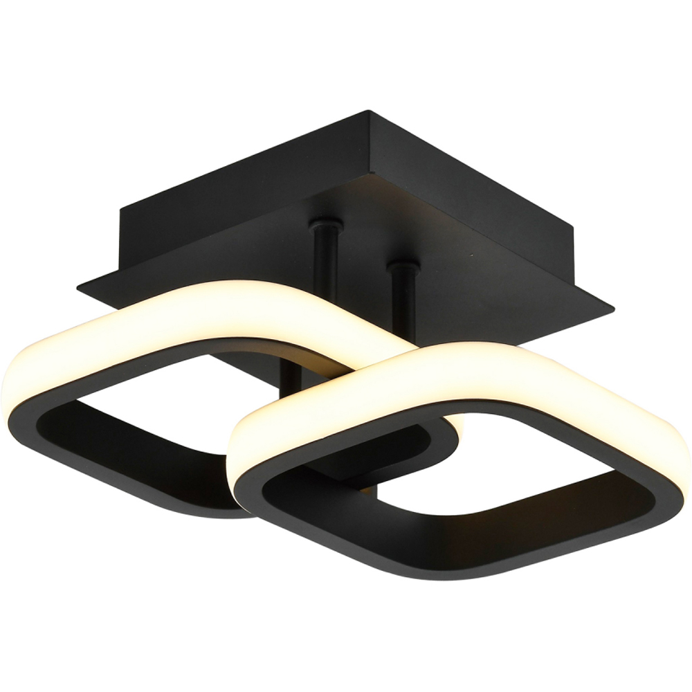 Happy Homewares Double Head Matt Black LED Ceiling Light Image 5