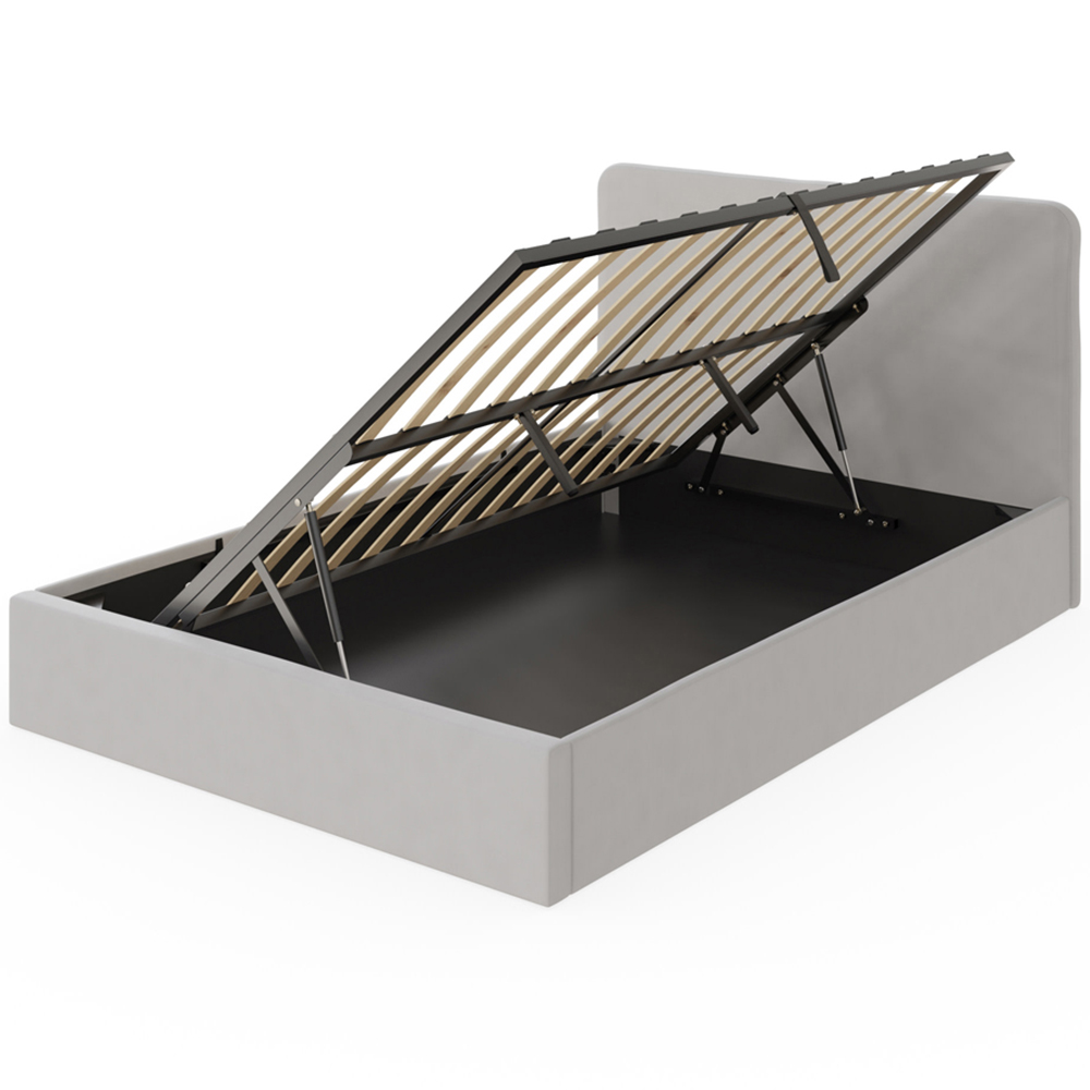 GFW Chiswick King Size Soft Grey Ottoman Bed Image 3