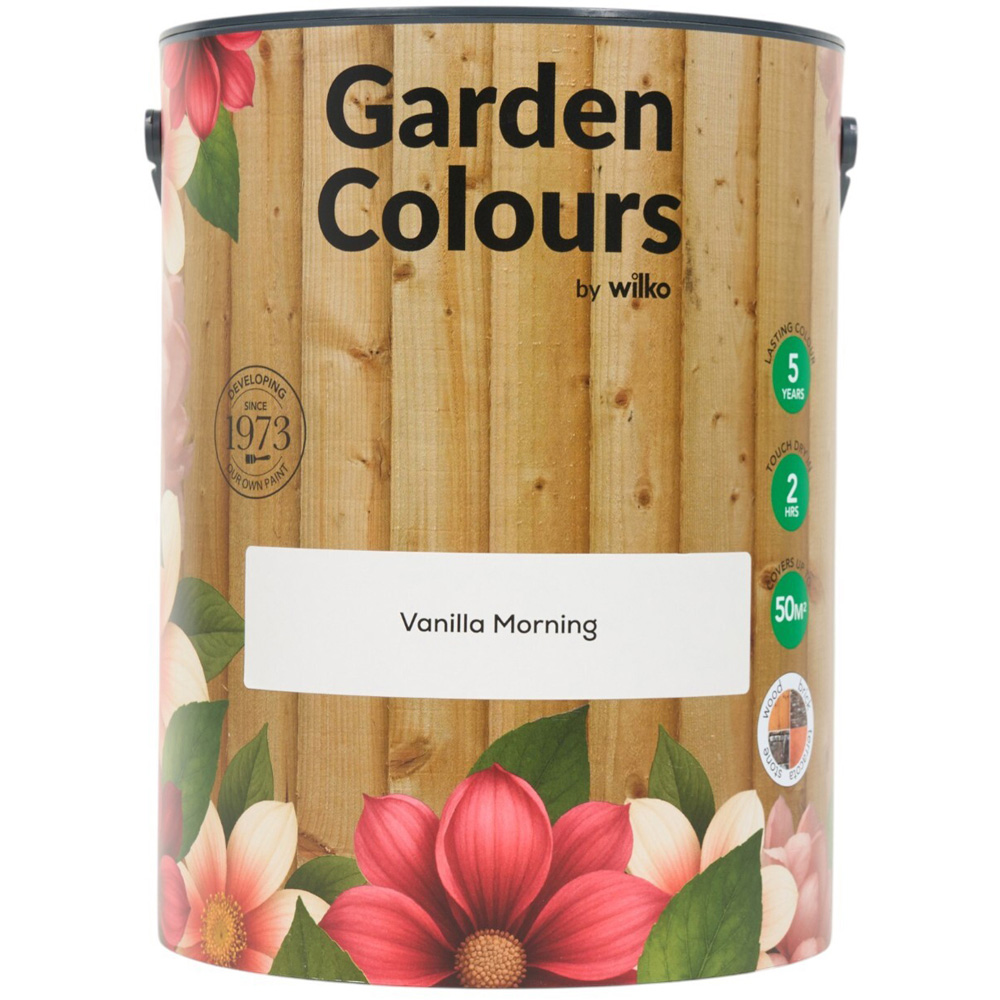 Wilko Garden Colours Vanilla Morning Wood Paint 5L Image 10