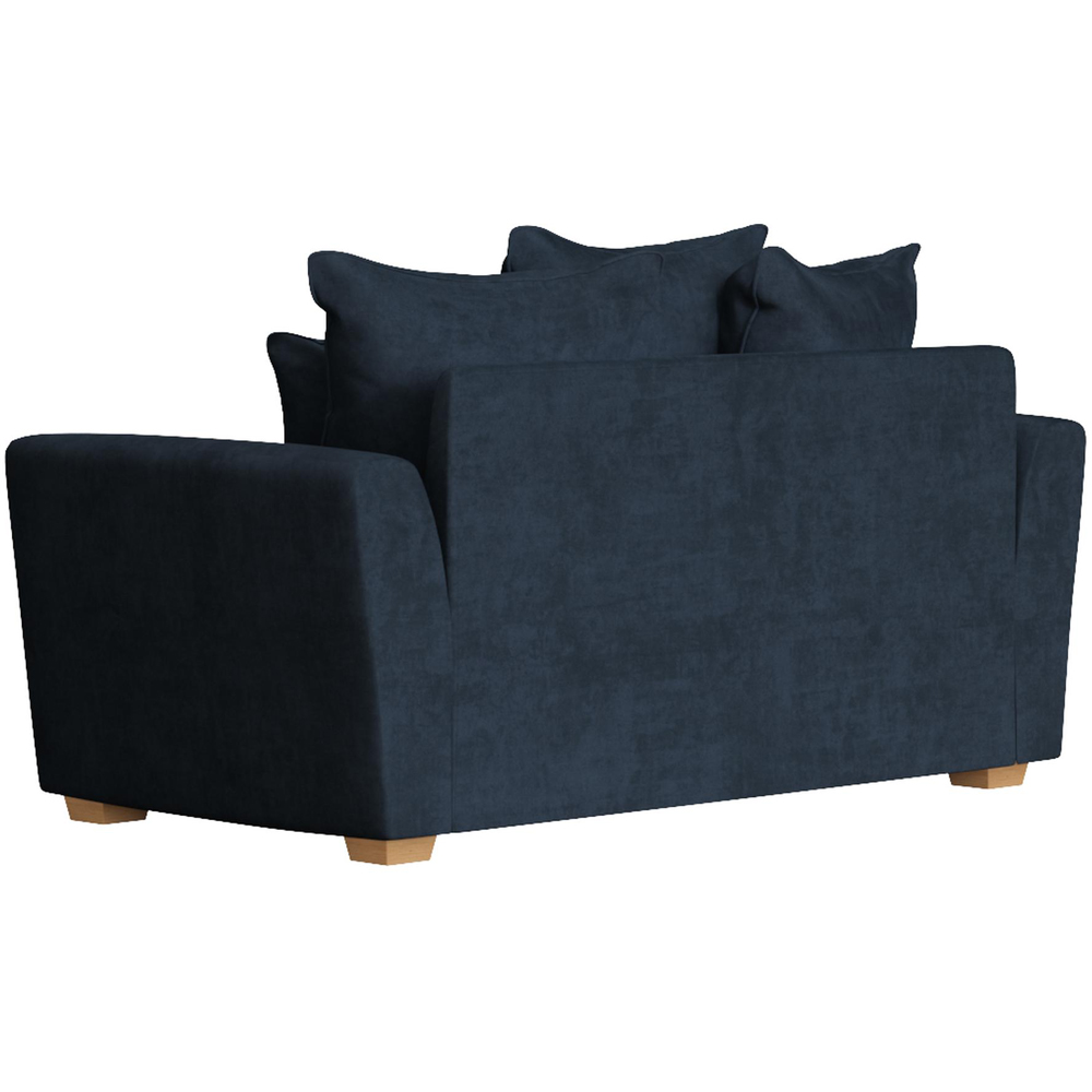 Wendleberry 2 Seater Royal Blue Plush Velvet Scatter Back Sofa Image 4