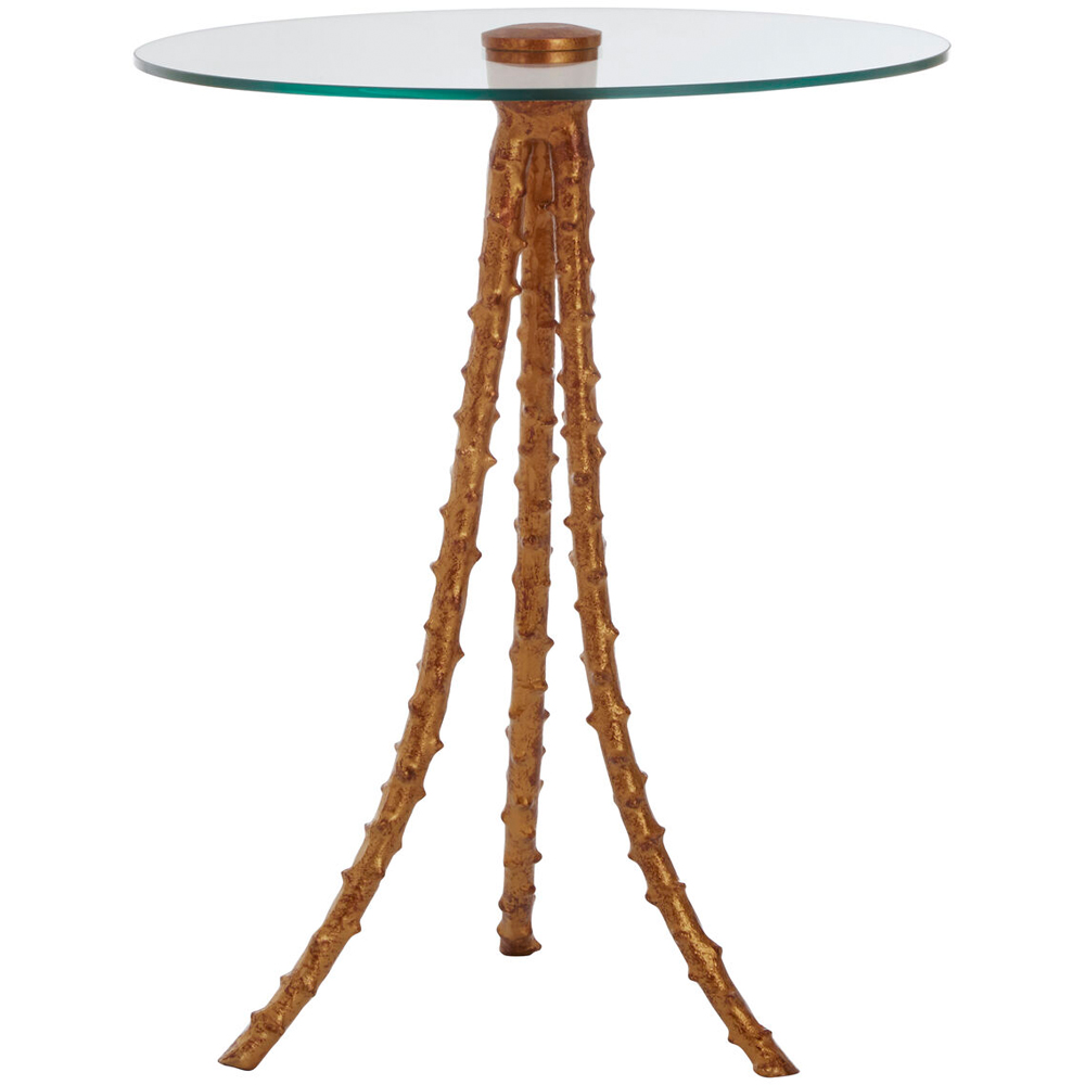Premier Housewares Large Glass Top Side Table Image 2