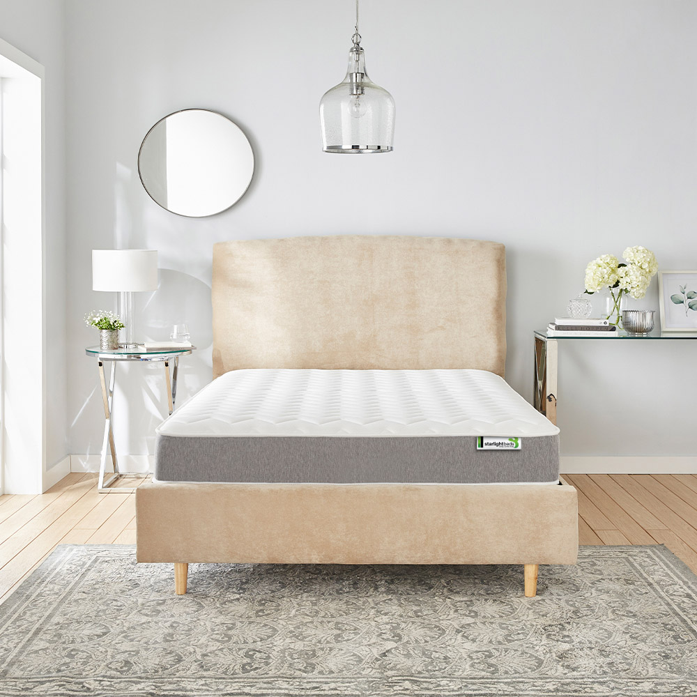 Starlight Beds Double Grey Zig Zag Hybrid Memory Foam and Spring Mattress Image 4