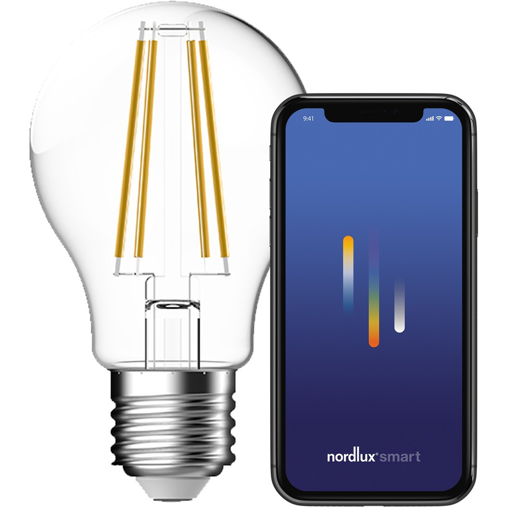 Nordlux Smart A60 E27 600 Lumen Clear Light Bulb Image 2