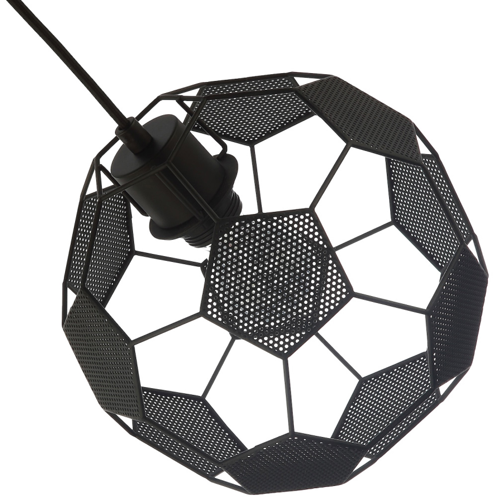 Happy Homewares Matte Black Football Soccer Pendant Lamp Shade Image 5