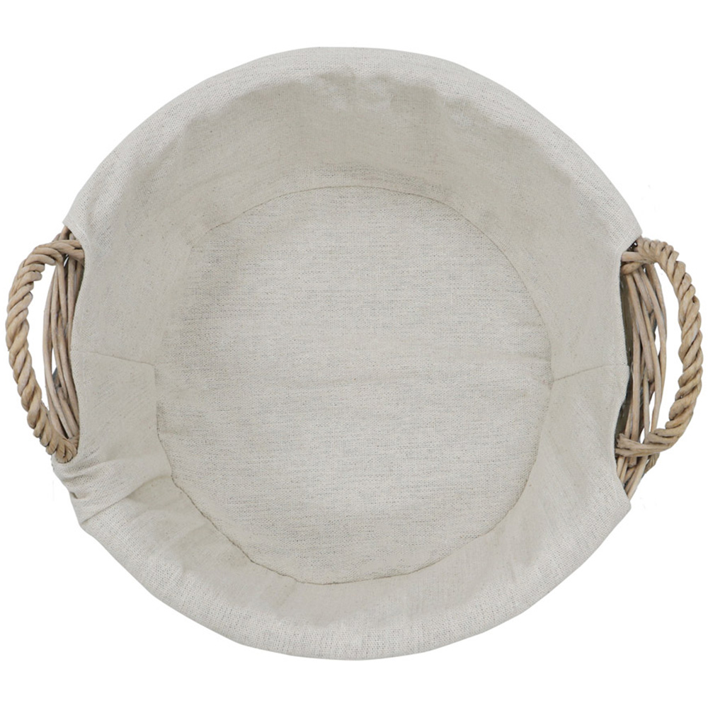 JVL 6.5L Arianna Grey Round Willow Storage Basket Image 3