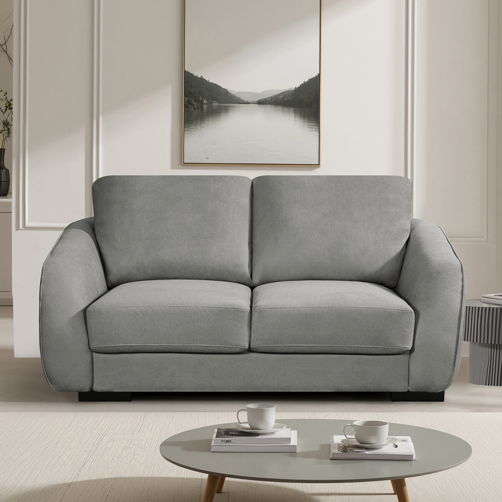 Artemis Home Fairview 2 Seater Grey Fabric Sofa Image 3