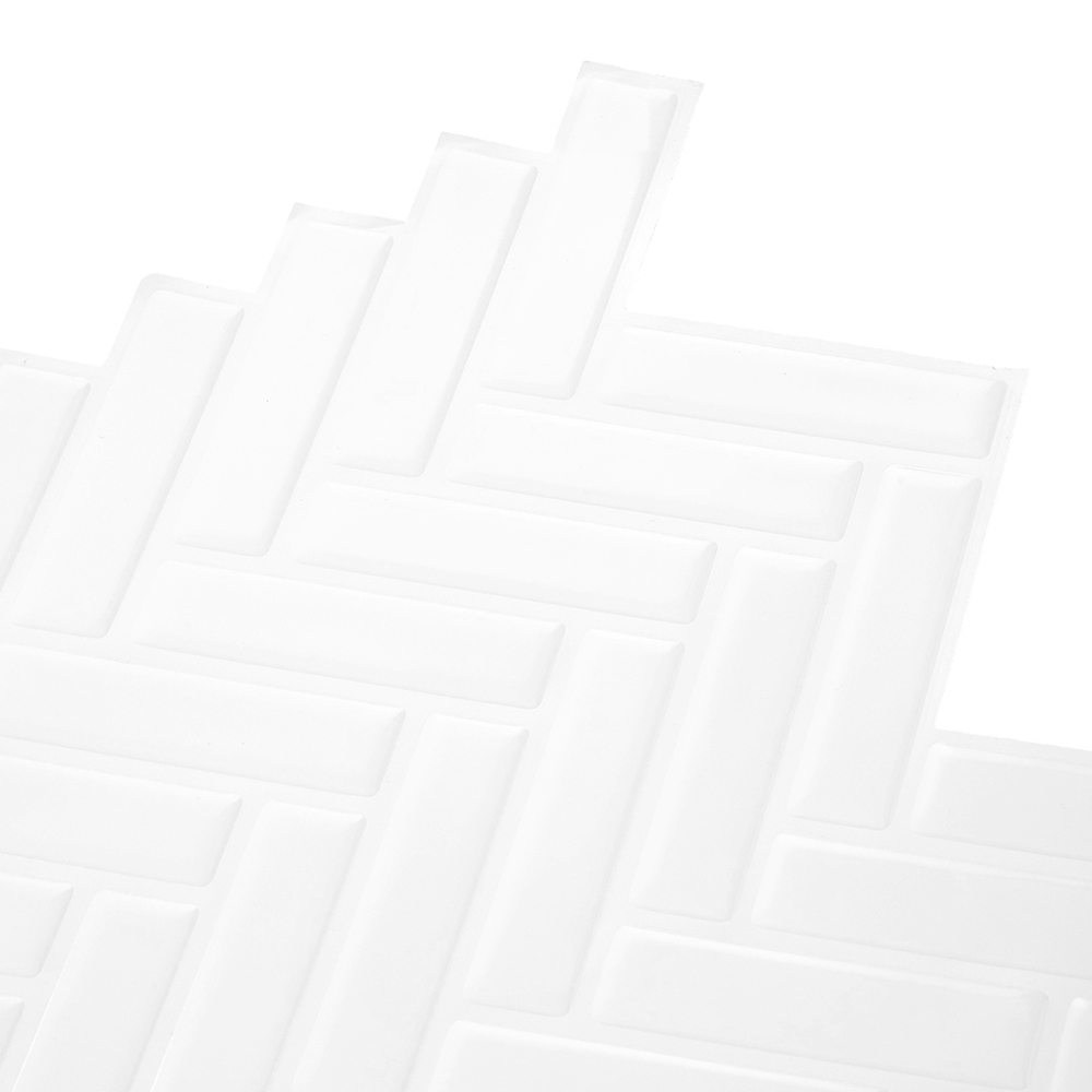 Living and Home White and Grey Self Adhesive Wall Sticker 10 Pack Image 5