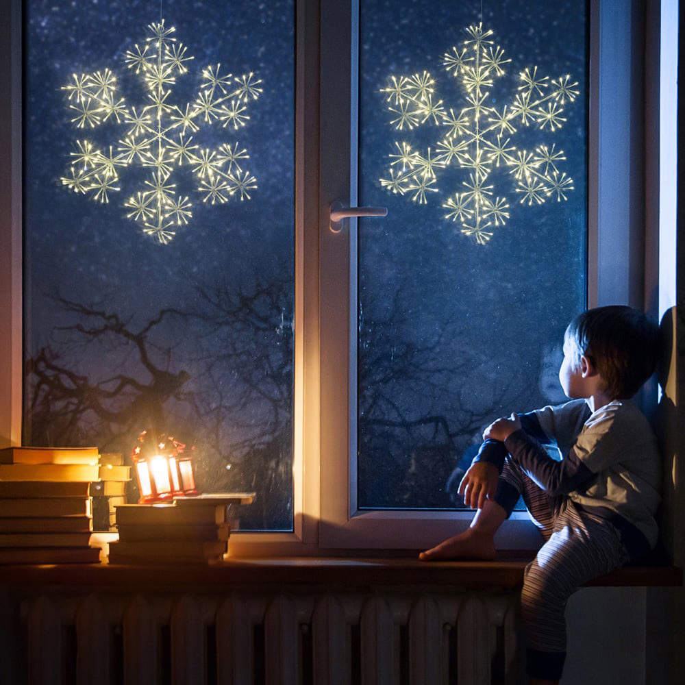 The Christmas Workshop 300 LED Warm White Starburst Snowflake 60cm Image 4