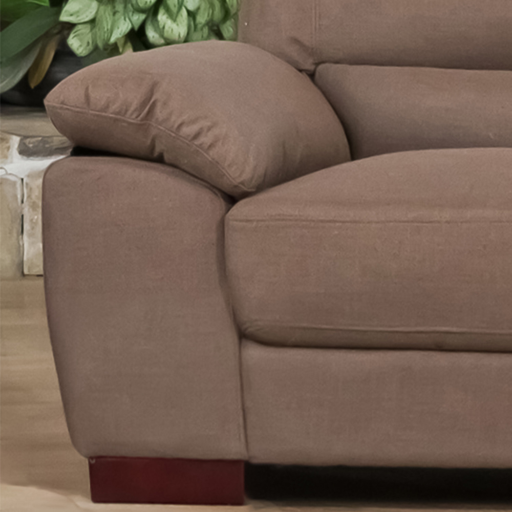 Westbrook 3 Seater Brown Textured Fabric Sofa Image 3