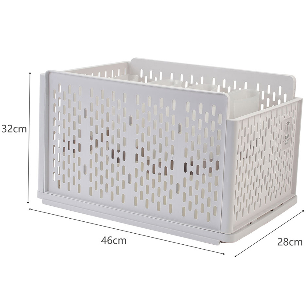 Living and Home Stackable Clothes Storage Basket Drawer with Shirt Folders Image 6