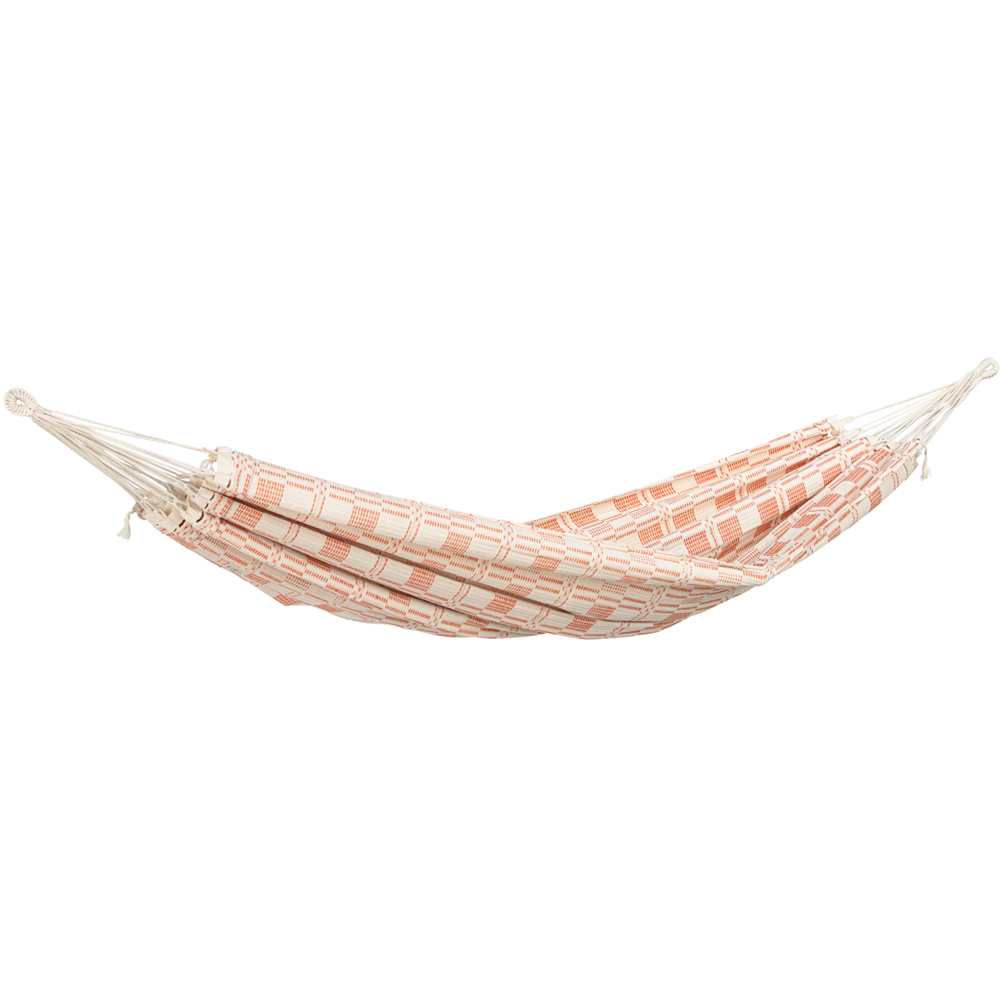 Amazonas Carioca Coral Orange Double Premium Traditional Cotton Garden Hammock Only Image 2