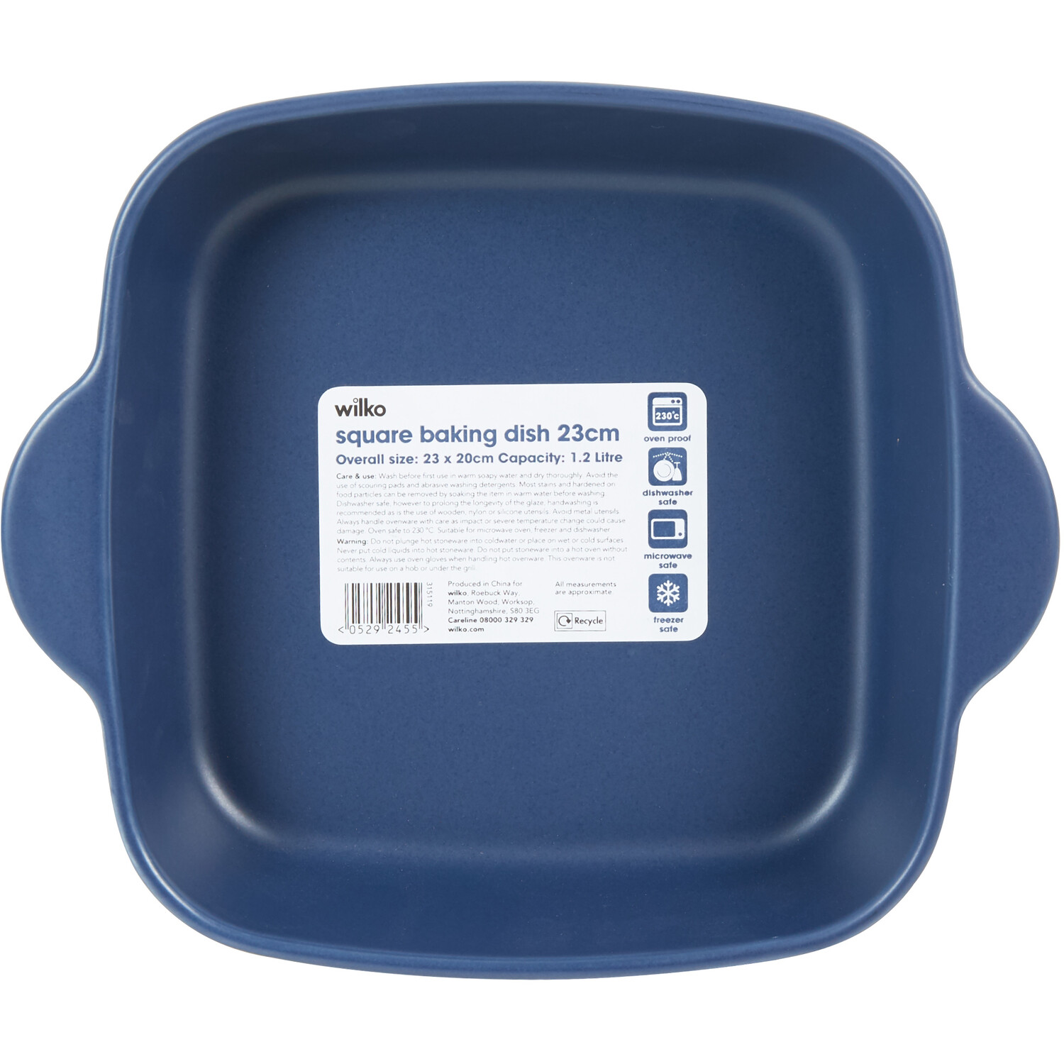 Blue Square Baking Dish - Blue Image 2