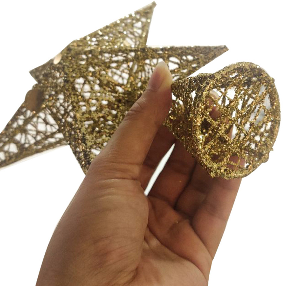 Living and Home Gold Star Wrought Iron Christmas Tree Topper 40cm Image 3