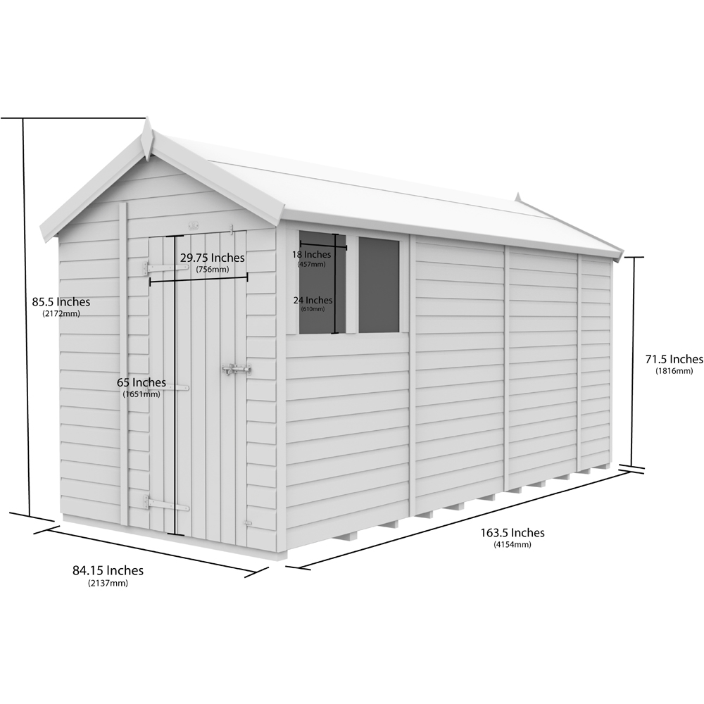 DIY Sheds 7 x 14ft Tongue and Groove Timber Apex Garden Shed Image 9