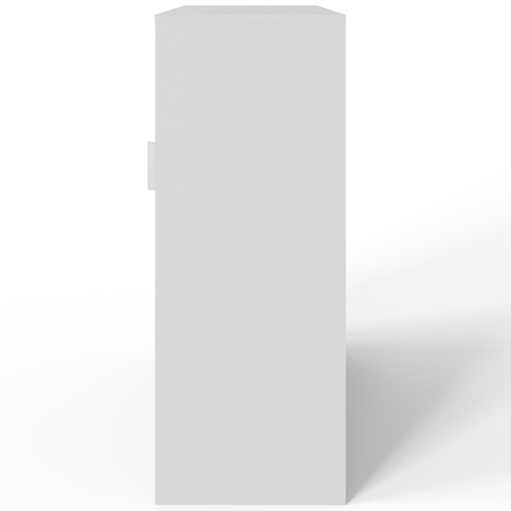 GFW Leighton 2 Sliding Door White Shoe Cabinet Image 6