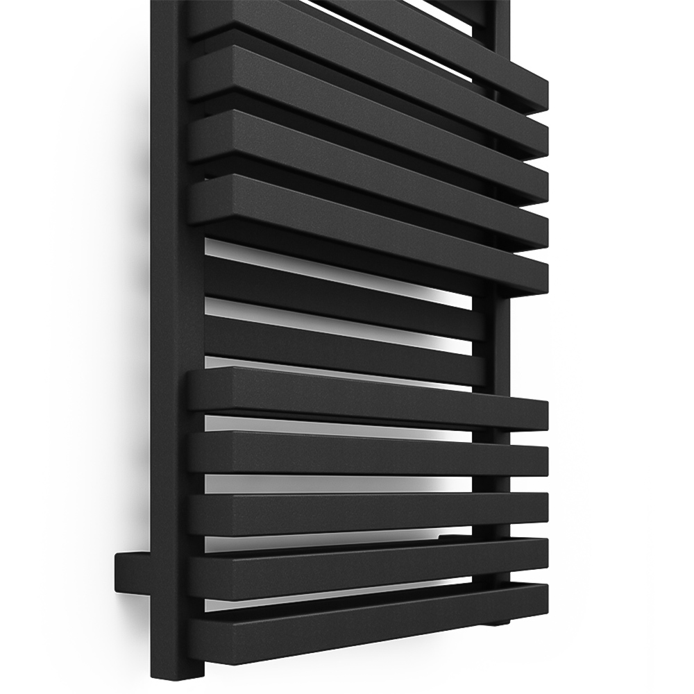 Terma Quadrus Bold 1811BTU Metallic Black Heated Towel Rail 870 x 450mm Image 3